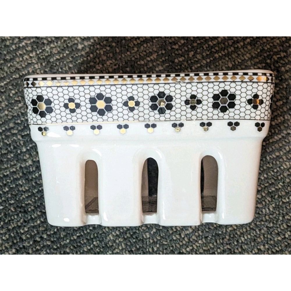 Anthropologie Bistro Mosaic Tile MON CHERI Berry Basket Fruit Serving Bowl - Picture 3 of 8
